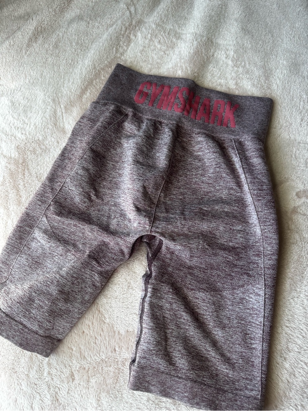 Gymshark Heather Mauve High-Waist Biker Shorts